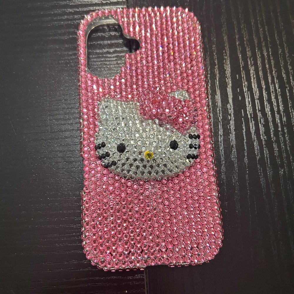 Pink Rhinestone Hello Kitty Phone Case